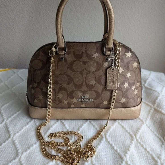 COACH MINI SIERRA SATCHEL IN SIGNATURE CANVAS WITH POP STAR PRINT - Picture 8 of 13